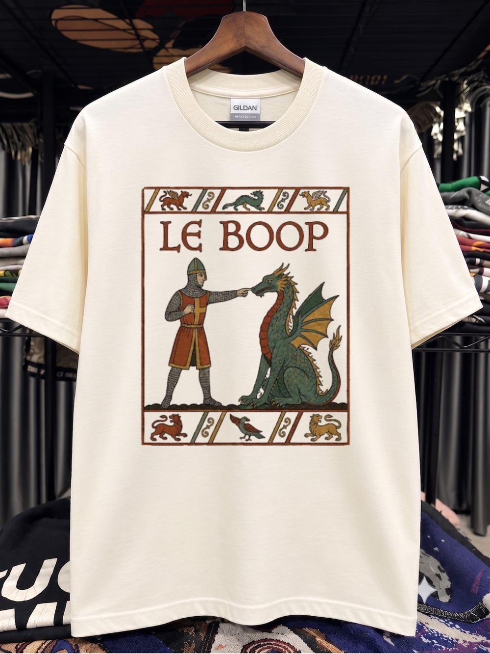 Le Boop Funny Dragon Knight Graphic Shirt, Dragon Tee